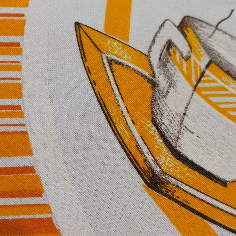 Vintage Printed Tablecloth under-makeup boho dainty chic Geometric Retro 70s - Picture 5 of 12